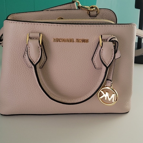 MK Camille Small Pebbled Leather Satchel
